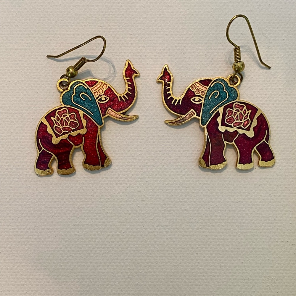 Colorful Elephant Earrings